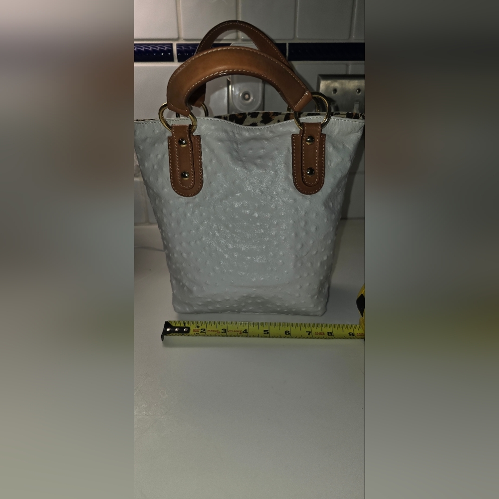 NWOT Maurizio Taiuti White Leather Handbag - Picture 2 of 14